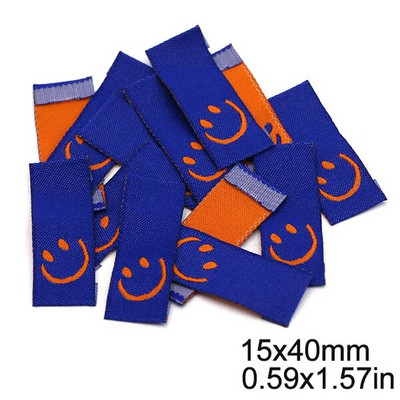 Πολύχρωμες Ετικέτες Smile Face 50τμχ Ετικέτες Ρούχα για Χειροποίητη Βαμβακερή Χειροποίητη Ετικέτα για Παιδικά Ρούχα Ράψιμο Αξεσουάρ Ενδυμάτων