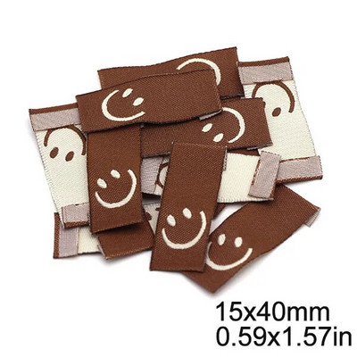 Πολύχρωμες Ετικέτες Smile Face 50τμχ Ετικέτες Ρούχα για Χειροποίητη Βαμβακερή Χειροποίητη Ετικέτα για Παιδικά Ρούχα Ράψιμο Αξεσουάρ Ενδυμάτων