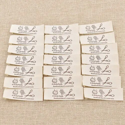 50 τεμ. Μοτίβο με κεντήματα προβάτου κινουμένων σχεδίων που πλένονται Ετικέτες από βαμβάκι Χειροποίητα DIY Craft Τσάντα ενδυμάτων Καπέλο Ράψιμο σε υφασμάτινο Ετικέτες