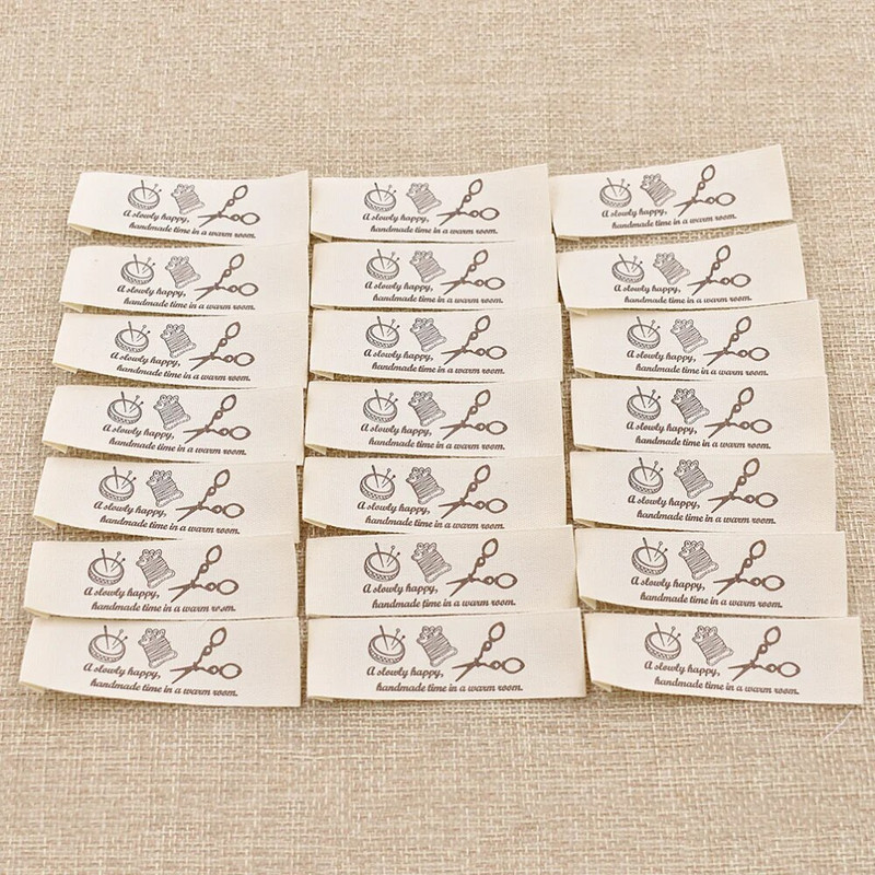 50 τεμ. Μοτίβο με κεντήματα προβάτου κινουμένων σχεδίων που πλένονται Ετικέτες από βαμβάκι Χειροποίητα DIY Craft Τσάντα ενδυμάτων Καπέλο Ράψιμο σε υφασμάτινο Ετικέτες