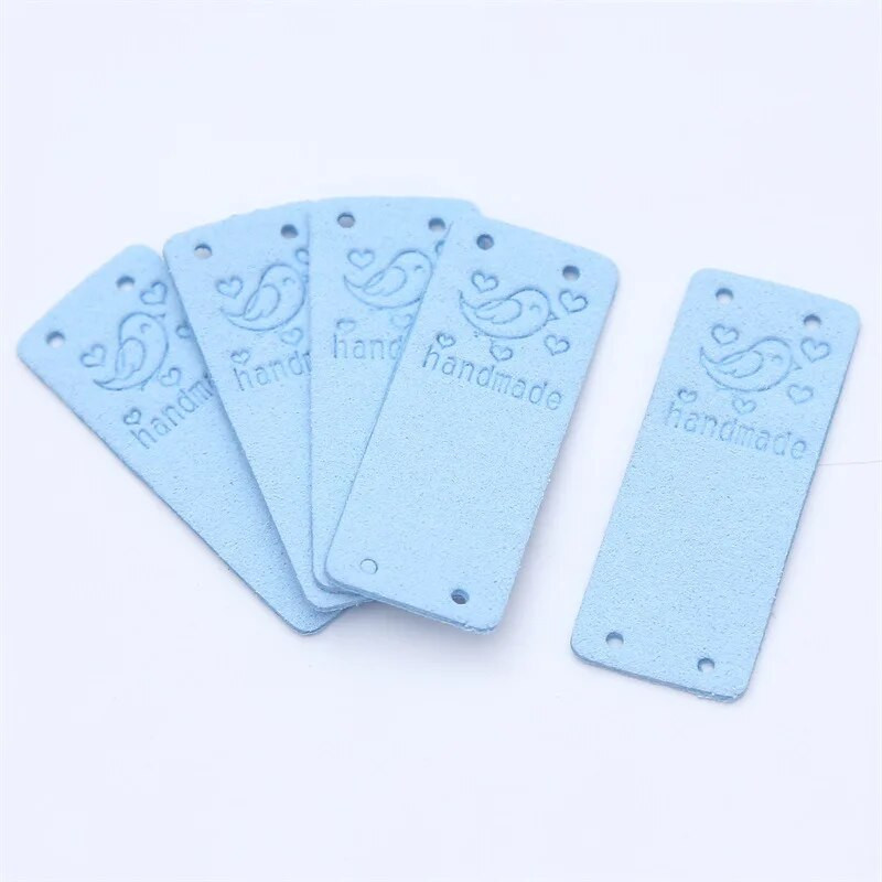10 vnt./rinkinys Rankų darbo su paukščių etiketėmis Etiketės drabužiams Rankų darbo PU odos etiketės „pasidaryk pats“ Kepurės Krepšiai Siuvimo etiketės Drabužių priedai