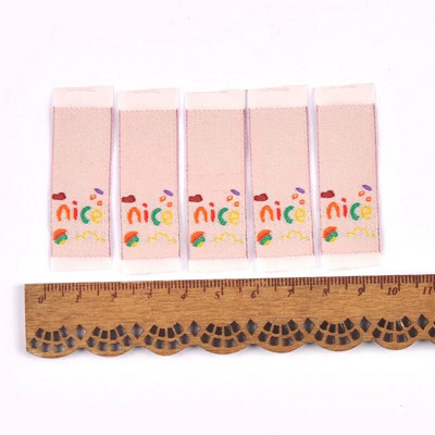 Sreća/Lijepo/Slatko tiskane naljepnice za DIY pribor za šivanje Odjevni predmeti Tkanina za cipele Torba Oznaka za odjeću Rukotvorine 50 kom 1,5x4 cm