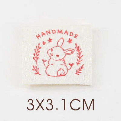 Καθαρό βαμβακερό χειροποίητο επίπεδο ύφασμα με μαύρες πράσινες ετικέτες, υφασμάτινα αξεσουάρ, αξεσουάρ ραπτικής DIY, ετικέτες ρούχων