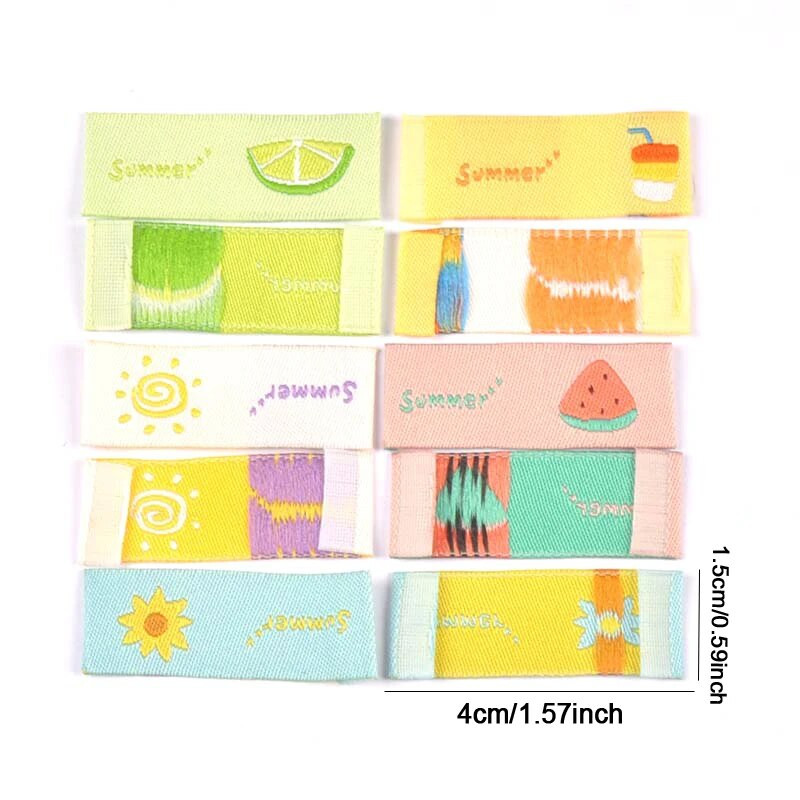 50 τμχ Καλοκαιρινά φρούτα Κεντήματα καρπούζι Ετικέτες Ράψιμο Ρούχα Ετικέτα Παιδικά Ρούχα DIY Flag Αξεσουάρ χειροτεχνίας ενδυμάτων