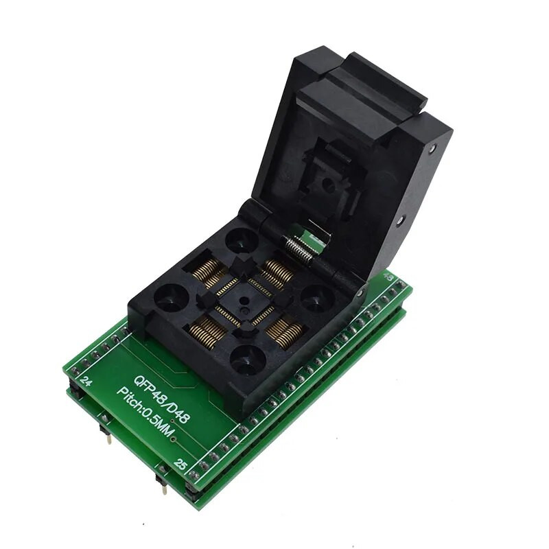 0,5 χιλιοστά Picth LQFP48 σε DIP48 Προσαρμογέας προγραμματισμού / TQFP48 σε DIP48 Προσαρμογέας QFP48 σε DIP48 TQFP32 QFP32 TO DIP3 Δοκιμαστική υποδοχή IC