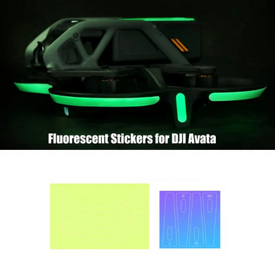 Fluorestseeruv kleebis Dji Avata helendavad kleebised öövalgusega droonikaunistused Avata FPV kleebiste tarvikud