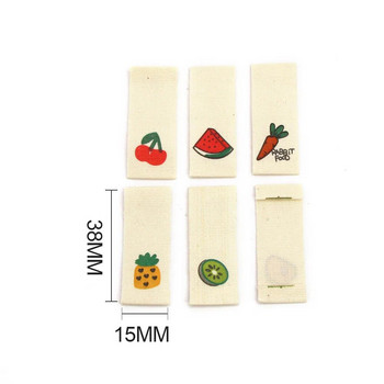 20 бр. етикети от плат за плодове, ръчно изработен етикет, ягода, диня, ръчно изработен етикет за деца Направи си сам чорап, шал, консумативи за шиене 13*38 мм