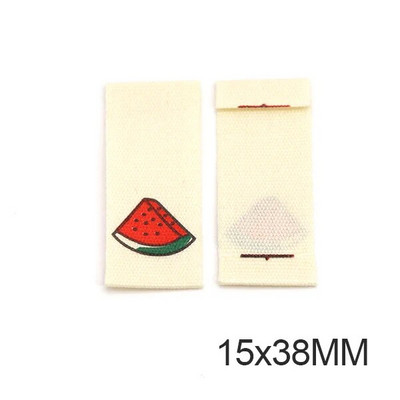 20 buc Etichete din pânză pentru fructe Etichetă manuală, căpșuni, pepene verde, etichetă realizată manual pentru copii, bricolaj, șosete, eșarfă, consumabile de cusut 13*38MM