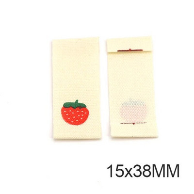 20 buc Etichete din pânză pentru fructe Etichetă manuală, căpșuni, pepene verde, etichetă realizată manual pentru copii, bricolaj, șosete, eșarfă, consumabile de cusut 13*38MM