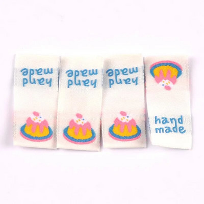 50 buc. Etichete de broderie Macaron Color castel/balon/dragoste pentru haine genți accesorii de cusut etichete pentru articole de îmbrăcăminte lucrate manual