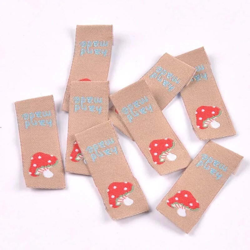 50 τμχ Ετικέτες κινουμένων σχεδίων ουράνιο τόξο/μανιτάρι/πεταλούδα κέντημα για ρούχα τσάντα ραπτικής προμήθειες ένδυμα DIY αξεσουάρ Χειροποίητα Ετικέτες