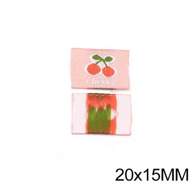 50 buc Etichete handmade Etichetă pentru îmbrăcăminte Căpșuni Cireșe Etichetă realizată manual pentru haine copii Etichete pentru cusut fructe DIY Carfts 15*40MM