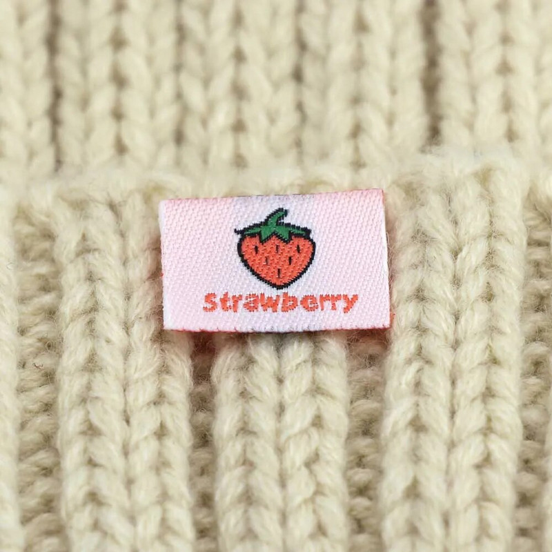 50τμχ Χειροποίητες Ετικέτες Ετικέτα Ρούχα Φράουλα Κεράσι Χειροποίητη Ετικέτα για παιδικά Ρούχα Ετικέτες Ράψιμο Φρούτων Καρφάκια DIY 15*40mm