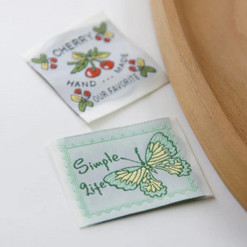 Нов цветен етикет от ръчно изработен плат със сложна серия цветя, бродиран тъкан етикет, спомагателни материали, етикет за шиене