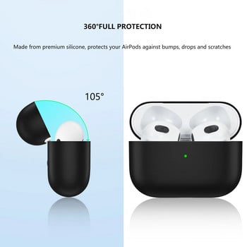 Калъф за AirPods Pro 2 3 Течен силиконов калъф Защитен капак Ултратънък прост мек защитен капак за airpods 3-то поколение