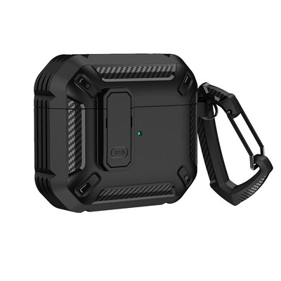 Husă pentru comutator din fibră de carbon pentru Airpods Pro 2 Husă pentru căști Airpod 3 2021 Husă rezistentă la șocuri pentru Husă de bărbat pentru Airpods Pro 1 2 3