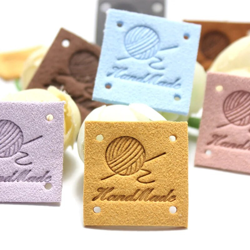 30 vnt. 2,5 cm rankų darbo odinės reljefinės etiketės drabužiams „pasidaryk pats“ Kepurės Krepšiai Siuvimas Džinsai Žymos Drabužių priedai