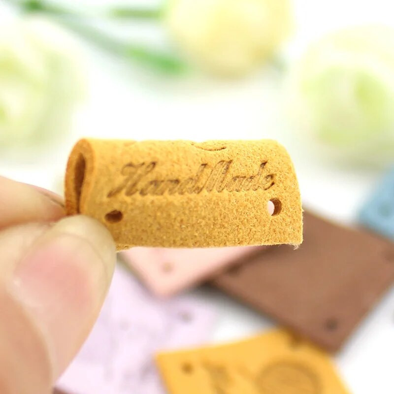 30 vnt. 2,5 cm rankų darbo odinės reljefinės etiketės drabužiams „pasidaryk pats“ Kepurės Krepšiai Siuvimas Džinsai Žymos Drabužių priedai