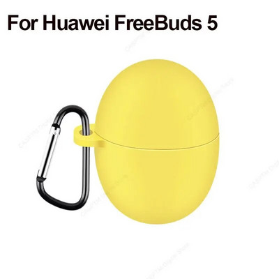 Husă din silicon pentru căști pentru Huawei Freebuds 5i 4 4i 4e Pro 2 5 Husă Protector pentru căști Freebuds 5i 5 i 4 i Husă cu cârlig