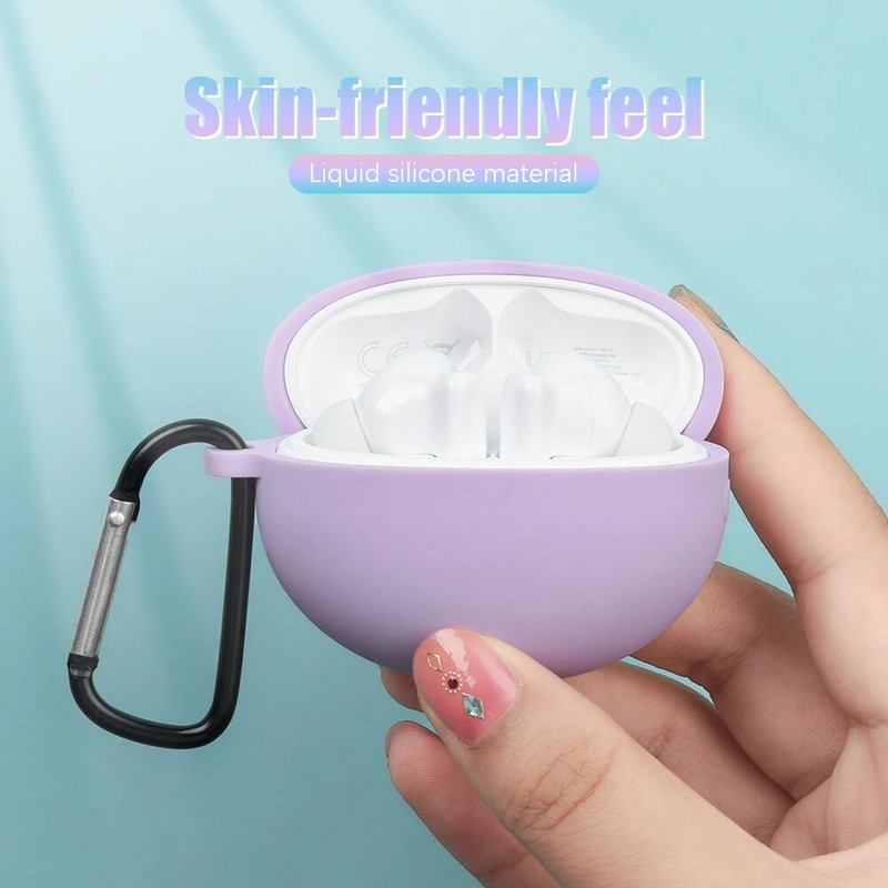 Silikonska maska za slušalice za Huawei Freebuds 5i 4 4i 4e Pro 2 5 Zaštitna maska za slušalice Freebuds 5i 5 i 4 i Torbica s kukicom