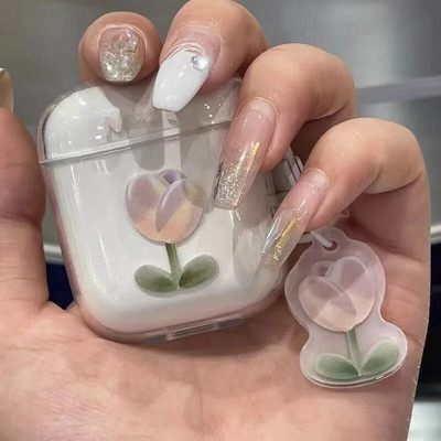 Potrivit pentru Apple Bluetooth ins flower AirPods Pro a doua husă de protecție husă moale transparentă Pentru Air Pods 1/2/3 generație