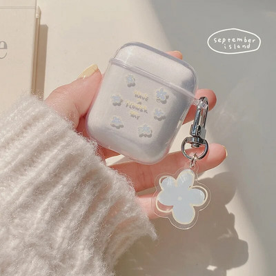 Potrivit pentru Apple Bluetooth ins flower AirPods Pro a doua husă de protecție husă moale transparentă Pentru Air Pods 1/2/3 generație
