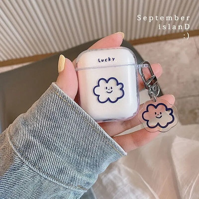 Potrivit pentru Apple Bluetooth ins flower AirPods Pro a doua husă de protecție husă moale transparentă Pentru Air Pods 1/2/3 generație