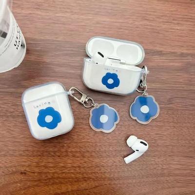Potrivit pentru Apple Bluetooth ins flower AirPods Pro a doua husă de protecție husă moale transparentă Pentru Air Pods 1/2/3 generație