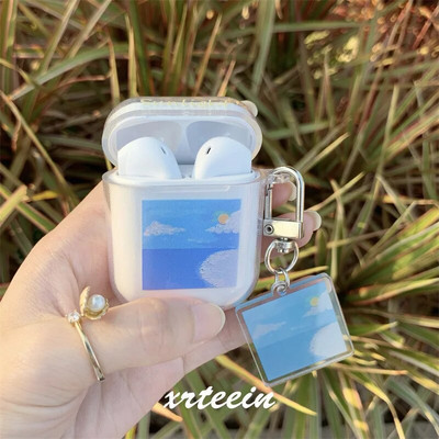 Potrivit pentru Apple Bluetooth ins flower AirPods Pro a doua husă de protecție husă moale transparentă Pentru Air Pods 1/2/3 generație