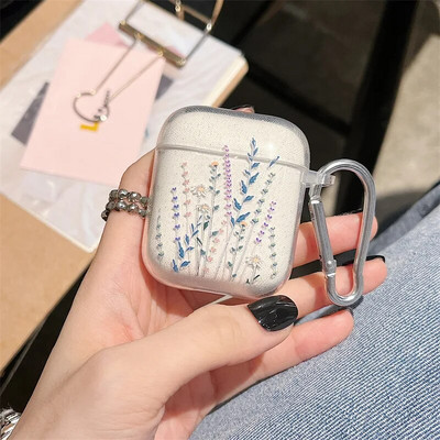 Coloful Heart austiņu futrālis AirPods 1 2 3 Pro 2. maciņiem Flower Glitter TPU priekš AirPods 3 2 1 Bluetooth austiņu uzlādes kaste