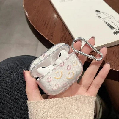 Coloful Heart austiņu futrālis AirPods 1 2 3 Pro 2. maciņiem Flower Glitter TPU priekš AirPods 3 2 1 Bluetooth austiņu uzlādes kaste
