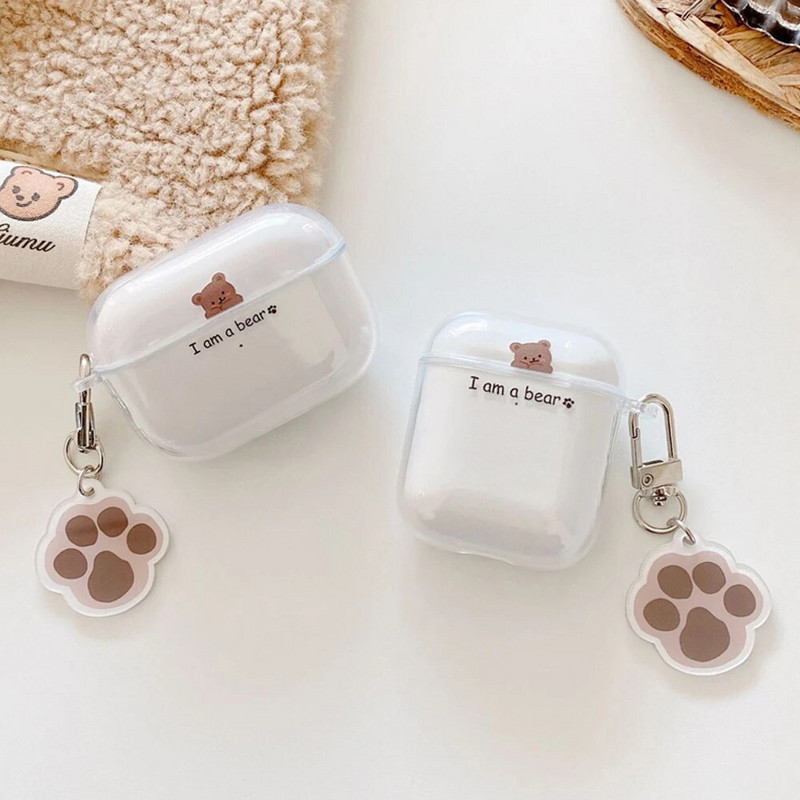 Θήκη για ακουστικά Fresh Flower για AirPods Pro 2η θήκη Διαφανή TPU Air pods 3 1 2 Κουτί φόρτισης ακουστικών Bluetooth με μπρελόκ