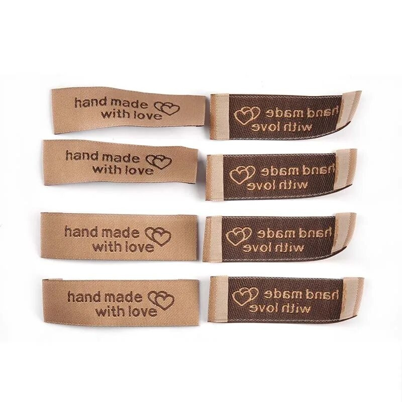 50vnt./stal. 5x1.6cm Širdelės raidės, išsiuvinėtos etiketės Drabužių krepšiai Siuvimo reikmenys Pasidaryk pats amatai Drabužių etiketės Rankų darbo medžiagos