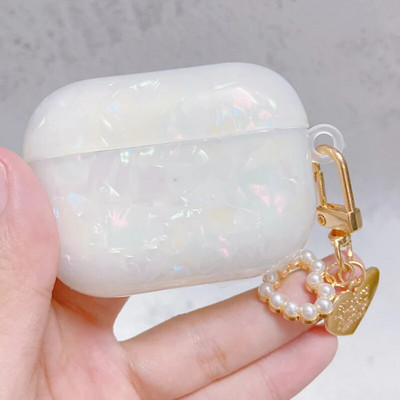Husă de lux pentru fete Pearl pentru Airpods 3 Pro 2 1 Husă pentru Apple AirPods Pro 2 3 Husă pentru Airpods3 cu breloc pentru căști