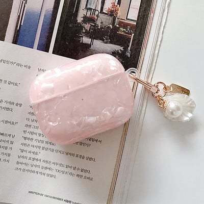 Husă de lux pentru fete Pearl pentru Airpods 3 Pro 2 1 Husă pentru Apple AirPods Pro 2 3 Husă pentru Airpods3 cu breloc pentru căști