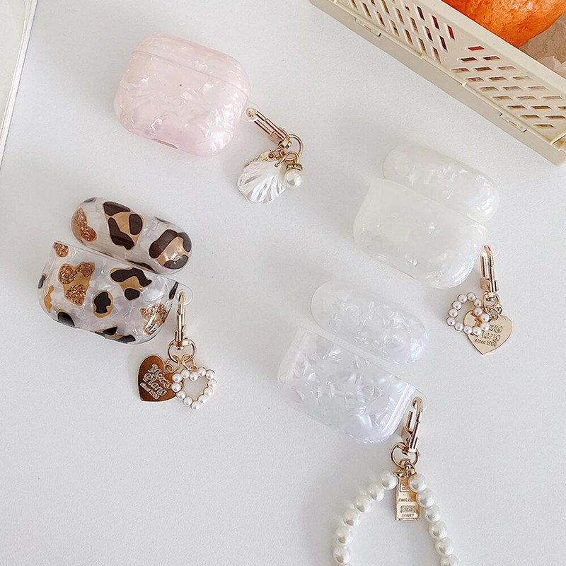 Luxury Girls Pearl Case for Airpods 3 Pro 2 1 Case for Apple AirPods Pro 2 3 Case Case for Airpods3 with Keychain Earphone Box