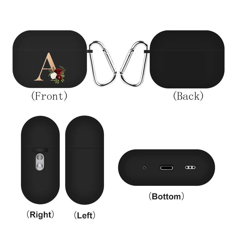 Za Airpods Pro 2 Case Silikonsko kućište za slušalice sa slovima Poklopac za slušalice Slušalice Shell Za Apple Air pod 3 Pro 2. generacije USB C