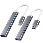 USB C HUB 3.0 Tip C 3.1 4 Port Multi Splitter Adaptor OTG pentru Xiaomi Lenovo Macbook Pro 13 15 Air Pro PC Accesorii pentru computer
