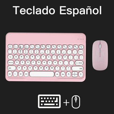 Tastatură și mouse Bluetooth pentru iOS Android Sistem Windows Tabletă portabilă reîncărcabilă Teclado pentru iPad MatePad Telefon mobil