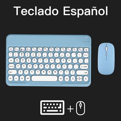 Tastatură și mouse Bluetooth pentru iOS Android Sistem Windows Tabletă portabilă reîncărcabilă Teclado pentru iPad MatePad Telefon mobil