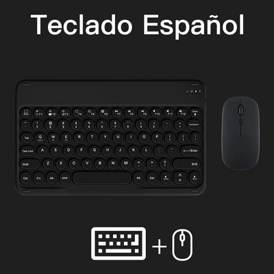 Tastatură și mouse Bluetooth pentru iOS Android Sistem Windows Tabletă portabilă reîncărcabilă Teclado pentru iPad MatePad Telefon mobil