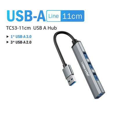 Lemorele USB Hub Tip C Hub USB3.0 OTG 4 porturi USB C/A HUB Adaptor Multi Splitter Accesorii pentru laptop pentru Lenovo Macbook Pro