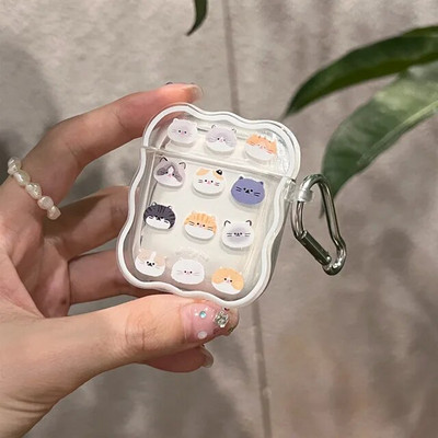 Ins coreeană cupluri de desene animate drăguț capac căști pentru Airpods 1 2 3 căști coque husă cu val moale pentru Apple Airpod Pro 2nd breloc