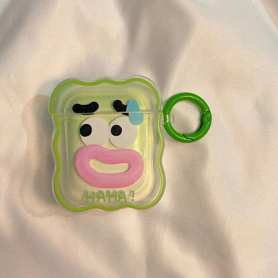 Ins coreeană cupluri de desene animate drăguț capac căști pentru Airpods 1 2 3 căști coque husă cu val moale pentru Apple Airpod Pro 2nd breloc