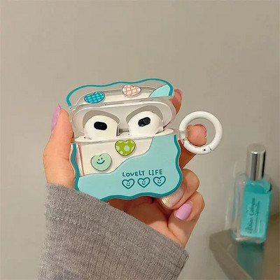 Ins coreeană cupluri de desene animate drăguț capac căști pentru Airpods 1 2 3 căști coque husă cu val moale pentru Apple Airpod Pro 2nd breloc
