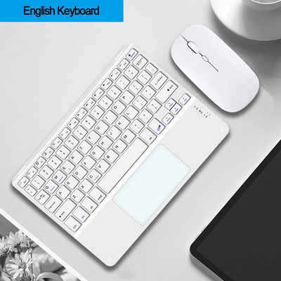 Tastatură Bluetooth Touchpad pentru telefon inteligent PC Computer laptop Tastatură fără fir pentru iOS Android Windows pentru iPad Tastatură