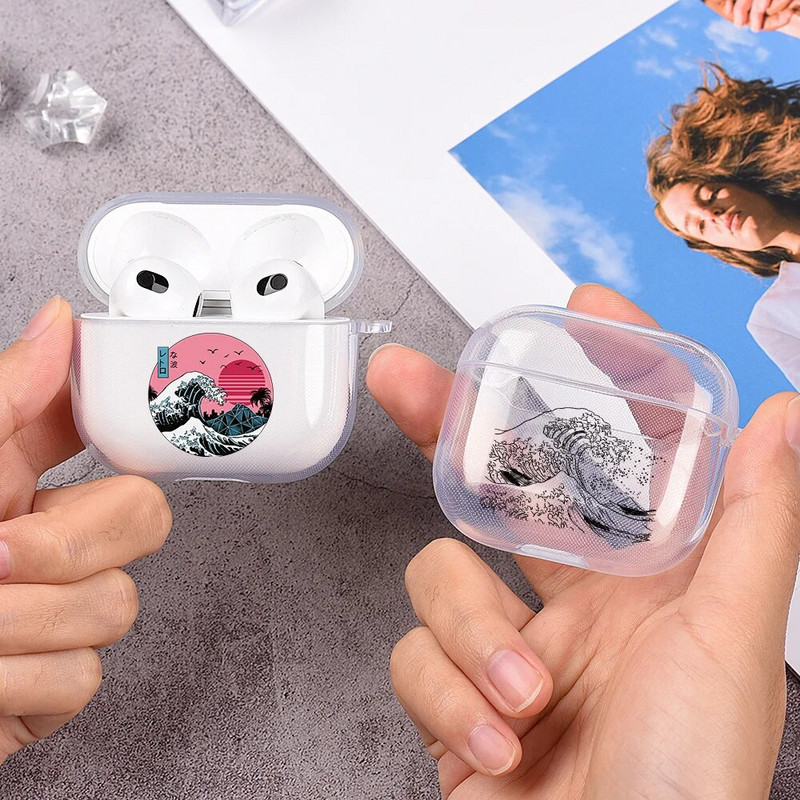 Caurspīdīgs World Map futrālis priekš AirPods Pro 2 Case for AirPods Pro 3 2 1 pro2 Case Mīksts silikona vāciņš priekš airpod pro 2nd Generation