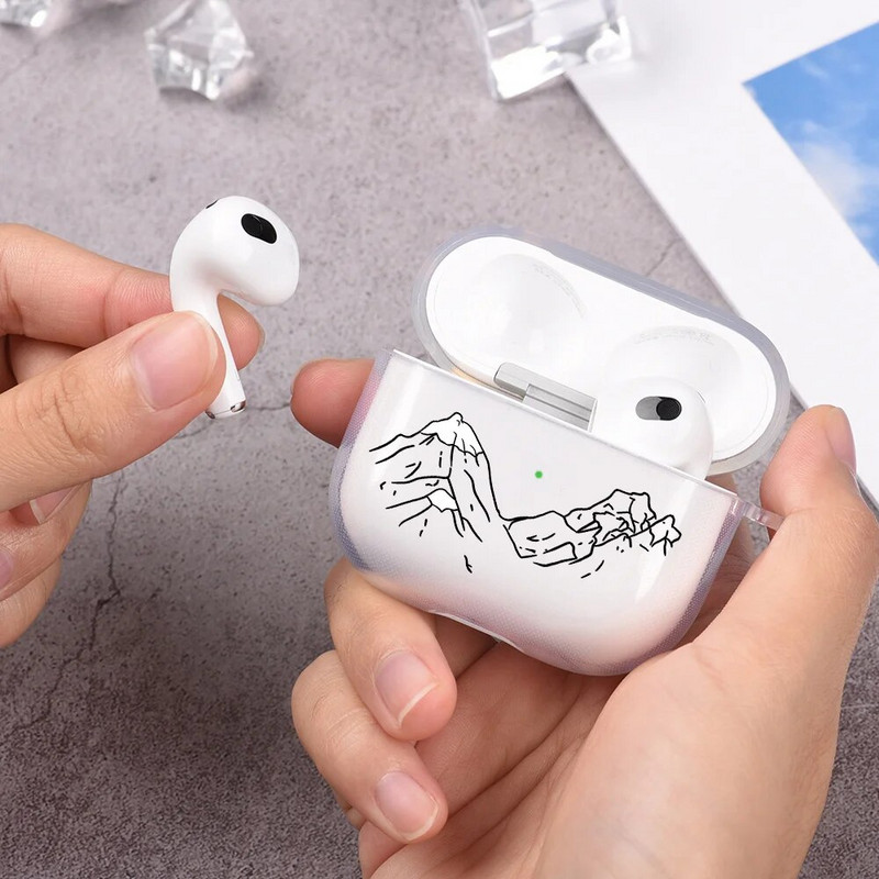 Caurspīdīgs World Map futrālis priekš AirPods Pro 2 Case for AirPods Pro 3 2 1 pro2 Case Mīksts silikona vāciņš priekš airpod pro 2nd Generation