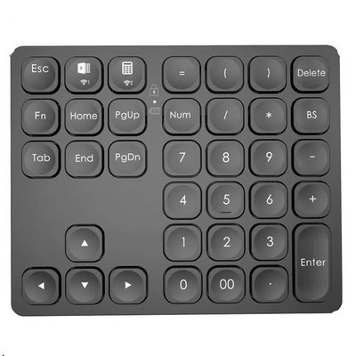 Atkārtoti uzlādējama ciparu tastatūra Bluetooth 36 taustiņi Bluetooth bezvadu tastatūra ciparu tastatūras mini ārējā ciparatastatatūra datu ievade