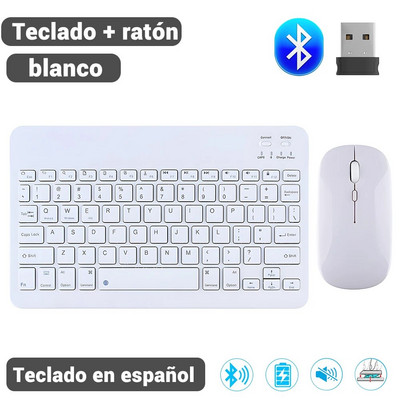 Tastatură fără fir EMTRA Tastatură și mouse Bluetooth pentru iPad Air 5 Pro 12.9 Tecaldo Bluetooth pentru tastatură Xiaomi Samsung iPad